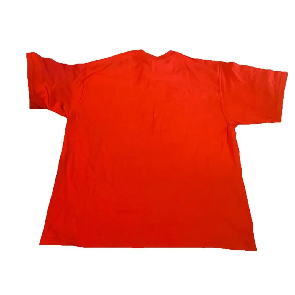 C10 Red Champion Faded Short Sleeve T-Shirt Cotton Casual Athletic Size M - Picture 6 of 6